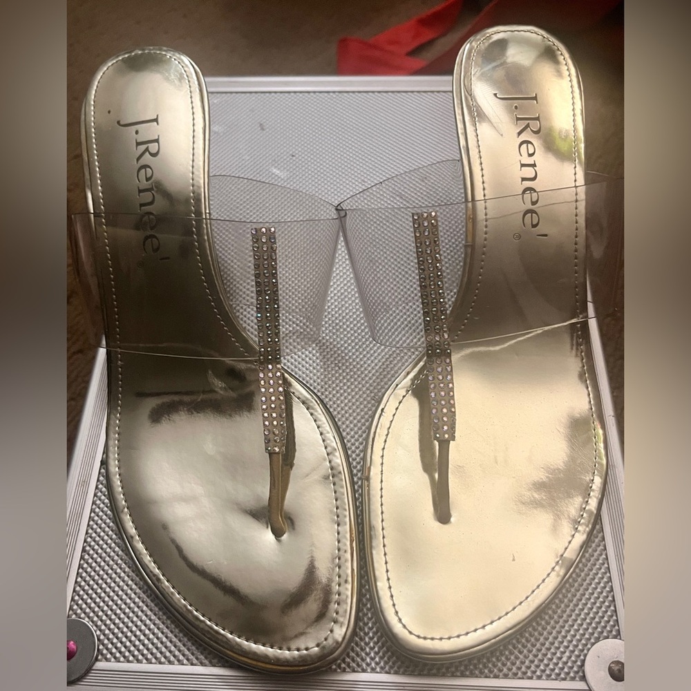 J.Renee Shimmering Gold Heels